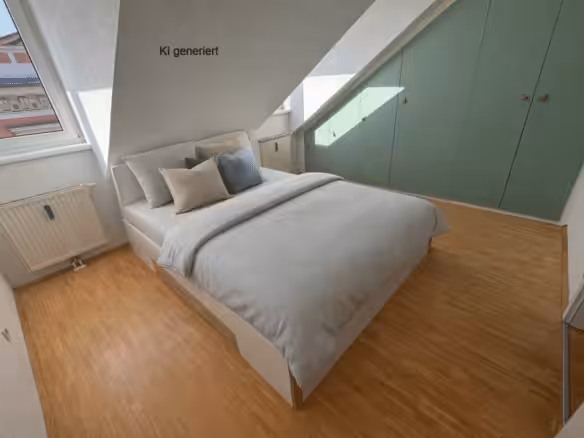 Schlafzimmer möbliert