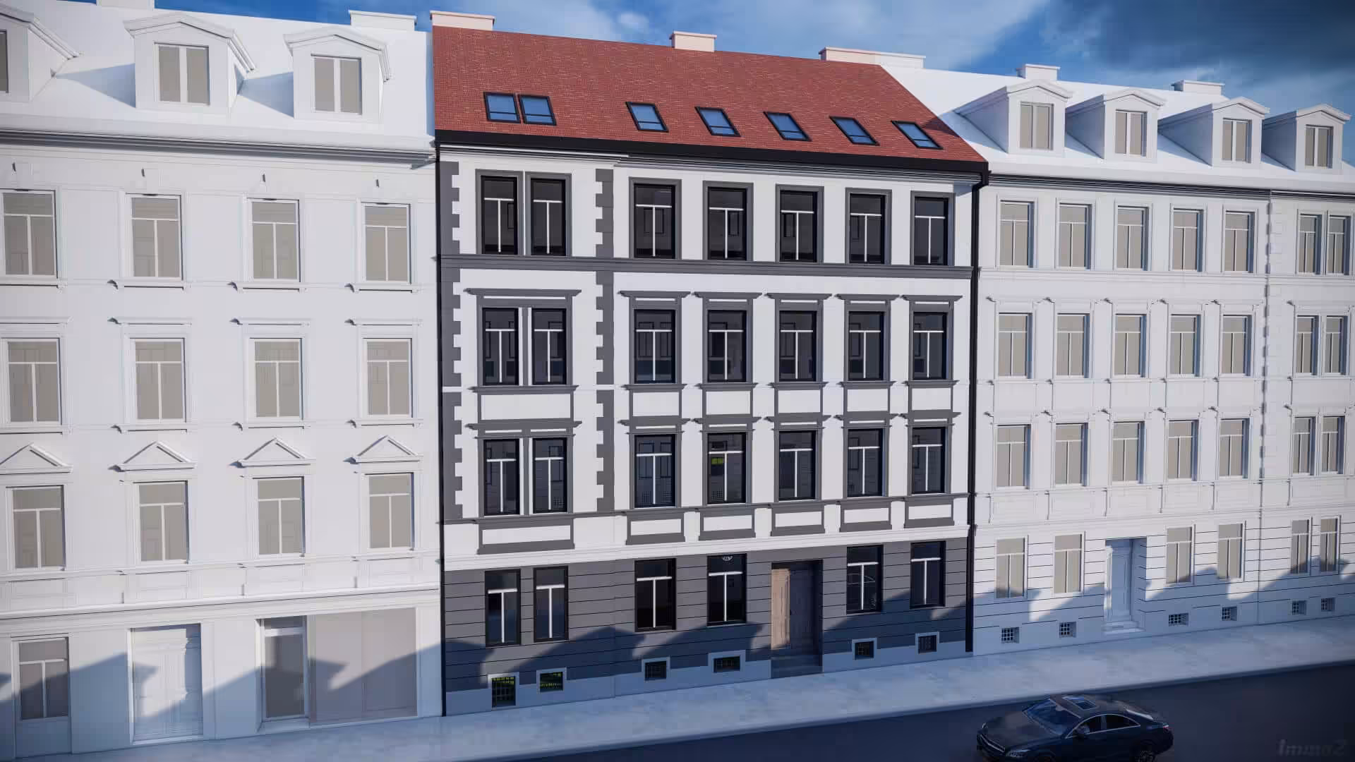 Rendering Straßenseitig