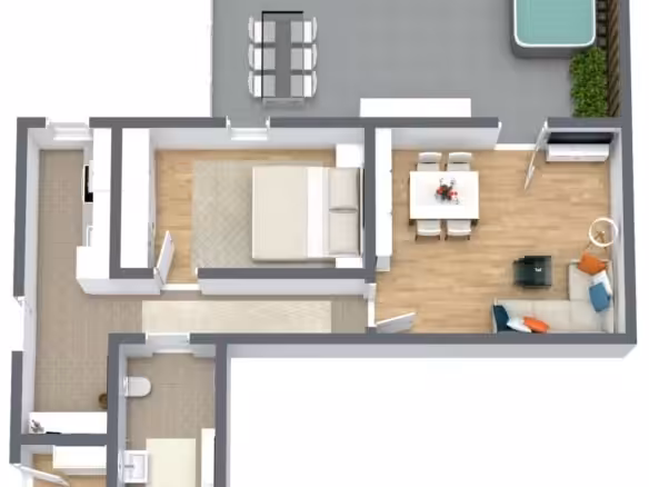 Purbergstraße 56 - 1. Etage - 3D Floor Plan