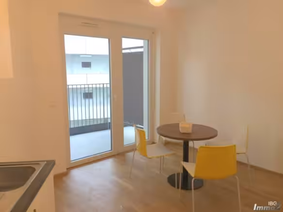 Wohn-Kochbereich mit Balkon