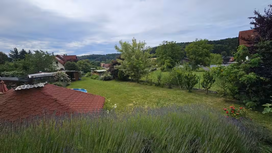 Teilansicht Lavendelgarten mit Weitblick