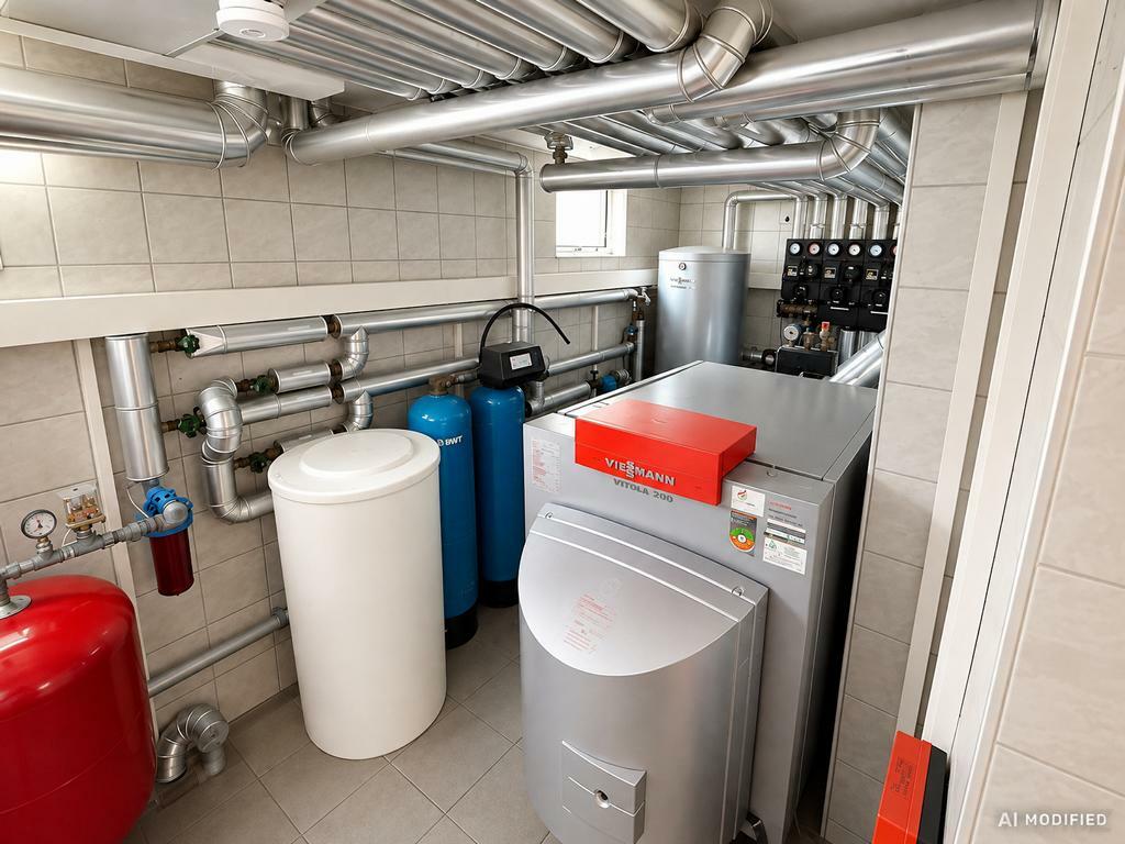 Moderne Ölheizung mit Brennwerttechnik