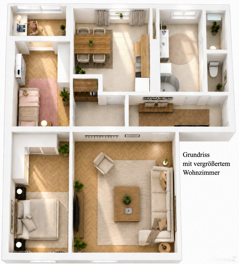 Grundriss Annenstraße großes Wohnzimmer