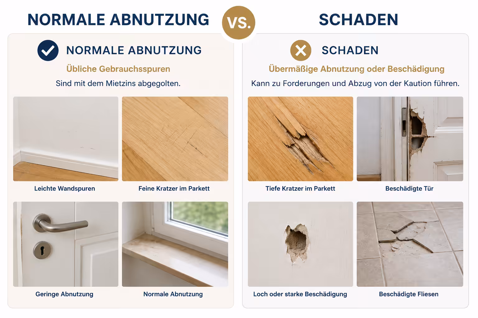 Abnutzung Miete