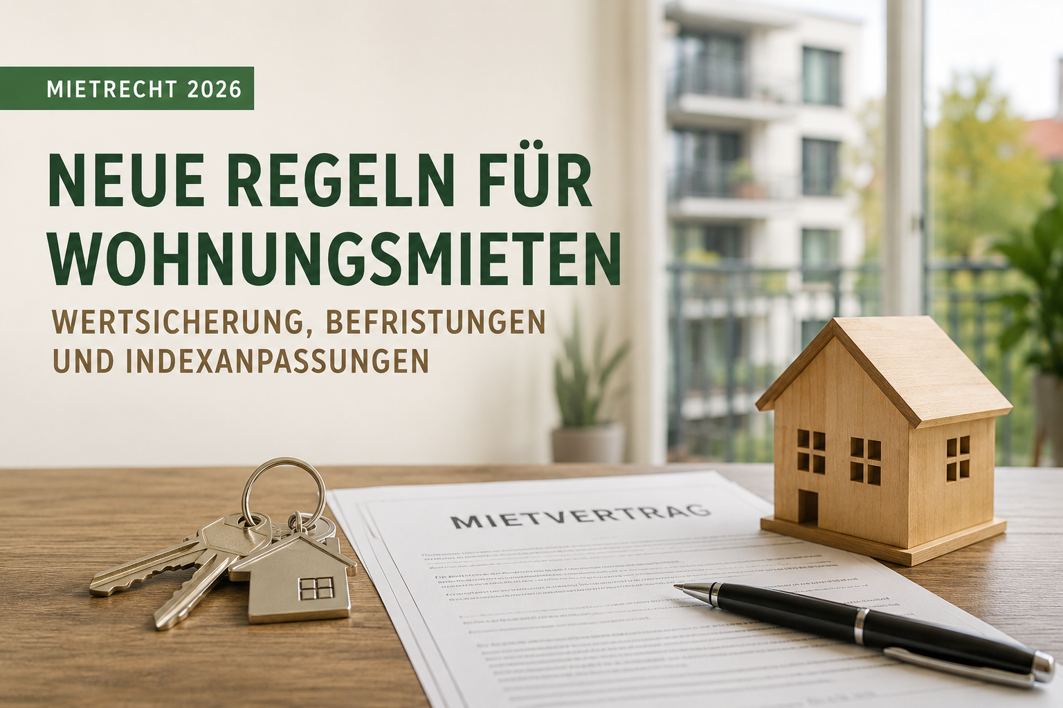 Mietrecht 2026 in Österreich – neue Regeln für Wohnungsmieten, Wertsicherung, Befristungen und Indexanpassungen