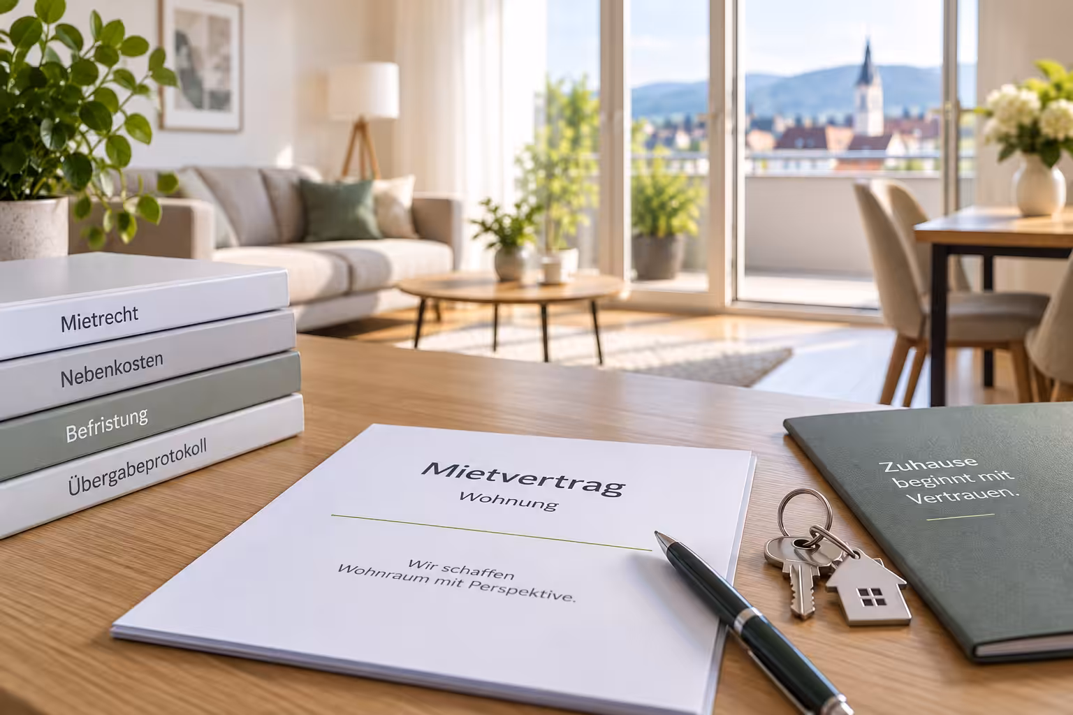 Mietvertrag und Schlüssel bei der Vermietung einer Wohnung in Österreich 2026